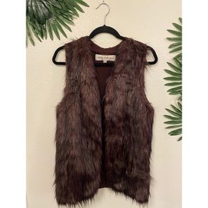 Sebby Collection Faux Fur Vest